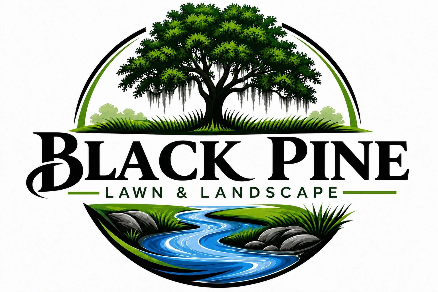 Black Pine Lawn & Landscape logo